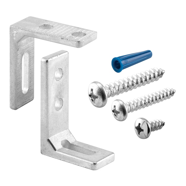 Prime-Line Pilaster Anchor Pack, 3/4 in. and Larger, L-Brackets with Fasteners (Single Pack) 656-9408 - main